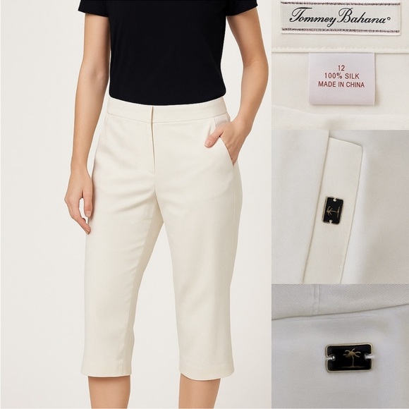 Tommy Bahama Pants - Tommy Bahama Women's Cream Silk Pants